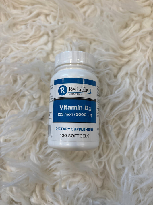 Vitamin D3 Dietary Supplement 100 Softgels